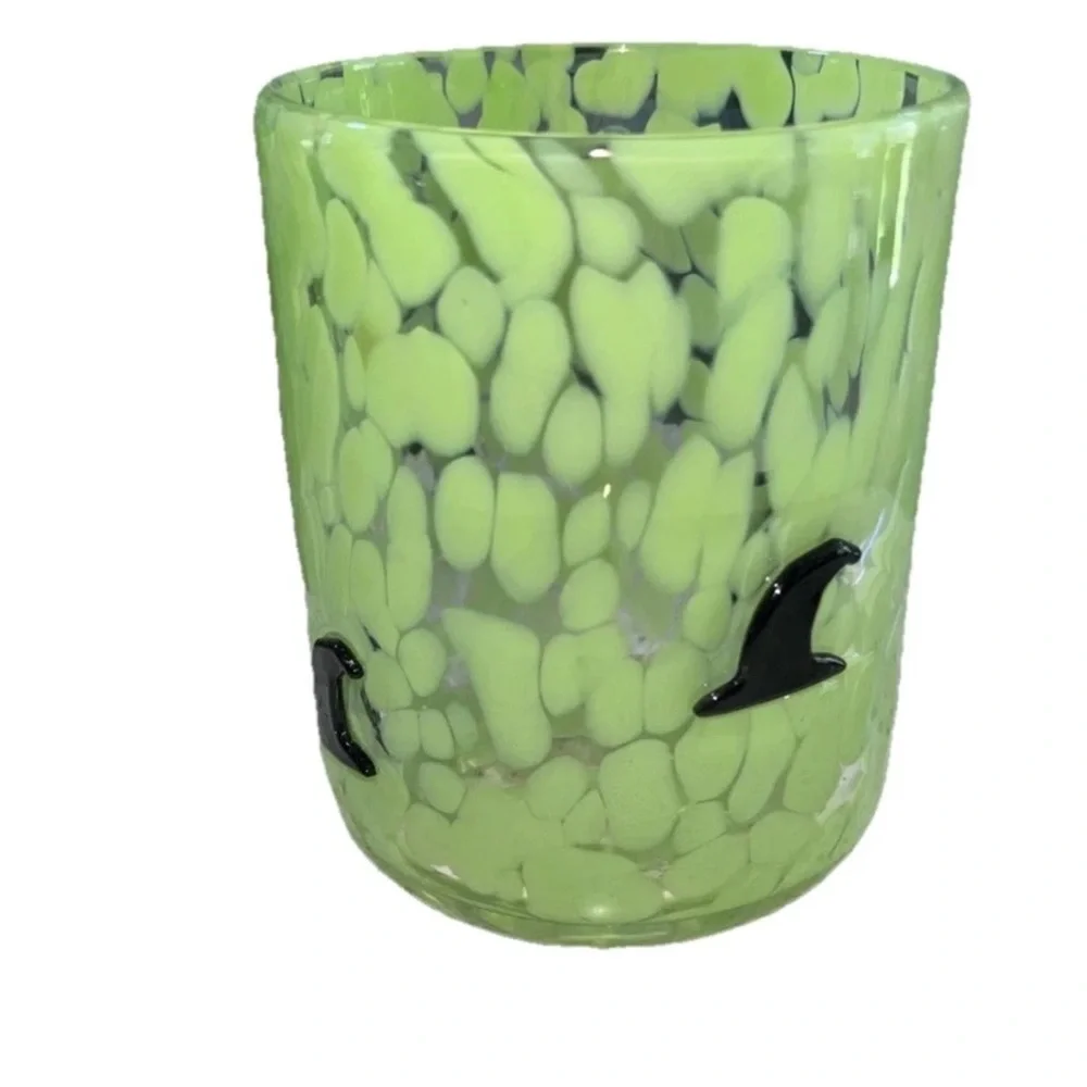 Anthro Green Witch Hat Icon Glass